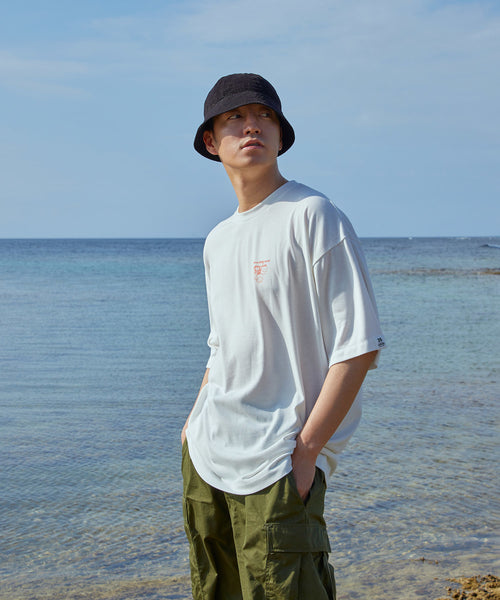 JUNRed / 35COFFEEコラボ / フラワーモチーフバックプリントTシャツ