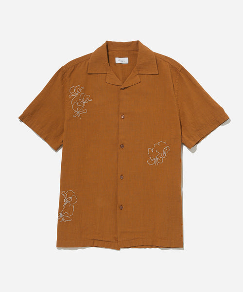 Saturdays NYC / Canty Sz Embroidered Gauze SS Shirt (トップス