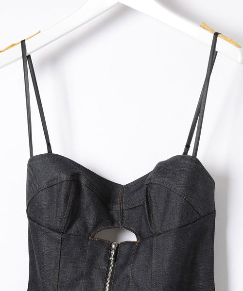 BIOTOP / WOMENS【FETICO】BUSTIER DENIM DRESS (ワンピース