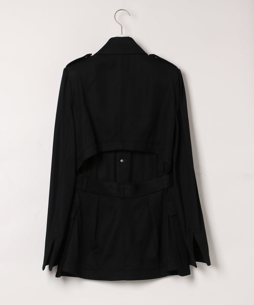 BIOTOP(ビオトープ) / WOMENS【FETICO】BELTED RAYON TWILL JACKET ...