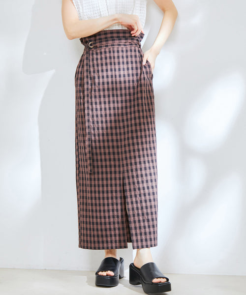 VIS / 【洗える】ギンガムチェックタイトスカート (スカート