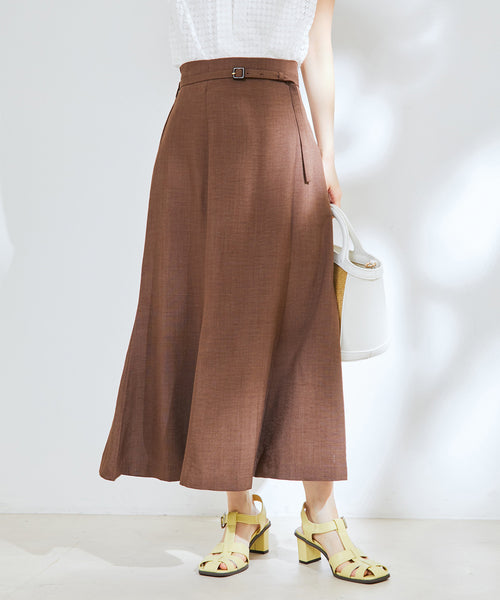 HELK CORDUROY W BELT SKIRT Black