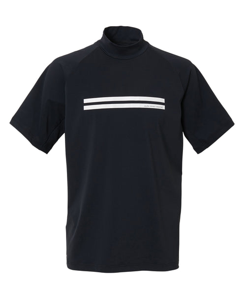 トップスアクネ BL0221 モックネック リブロゴ ネックロゴ 半袖 Tシャツ M