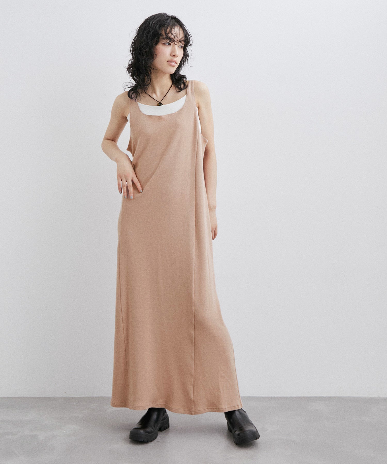 【ピンク系（65）】<SETアイテム>【ADAM ET ROPE'】BOTANICAL DYED  DRESS