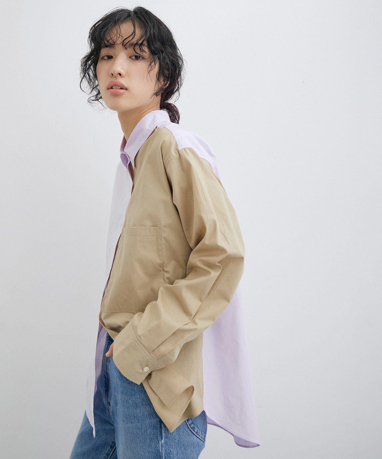 VIOLETTE ROOM for ADAM ET ROPE'】別注 Color Mix Shirt ｜ ADAM ET 