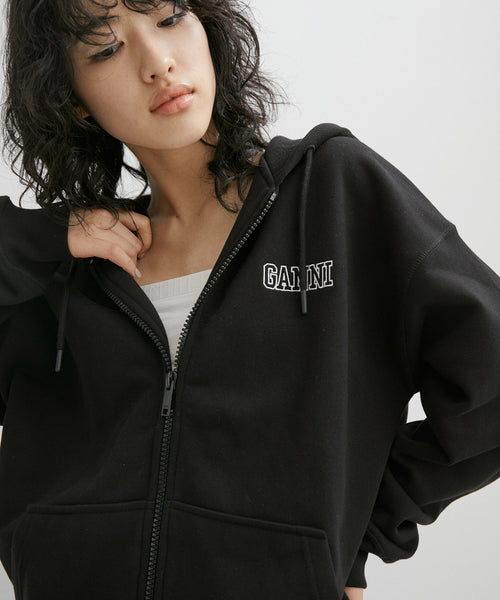 ADAM ET ROPÉ FEMME / 【GANNI】OVERSIZED ZIP HOODIE (トップス