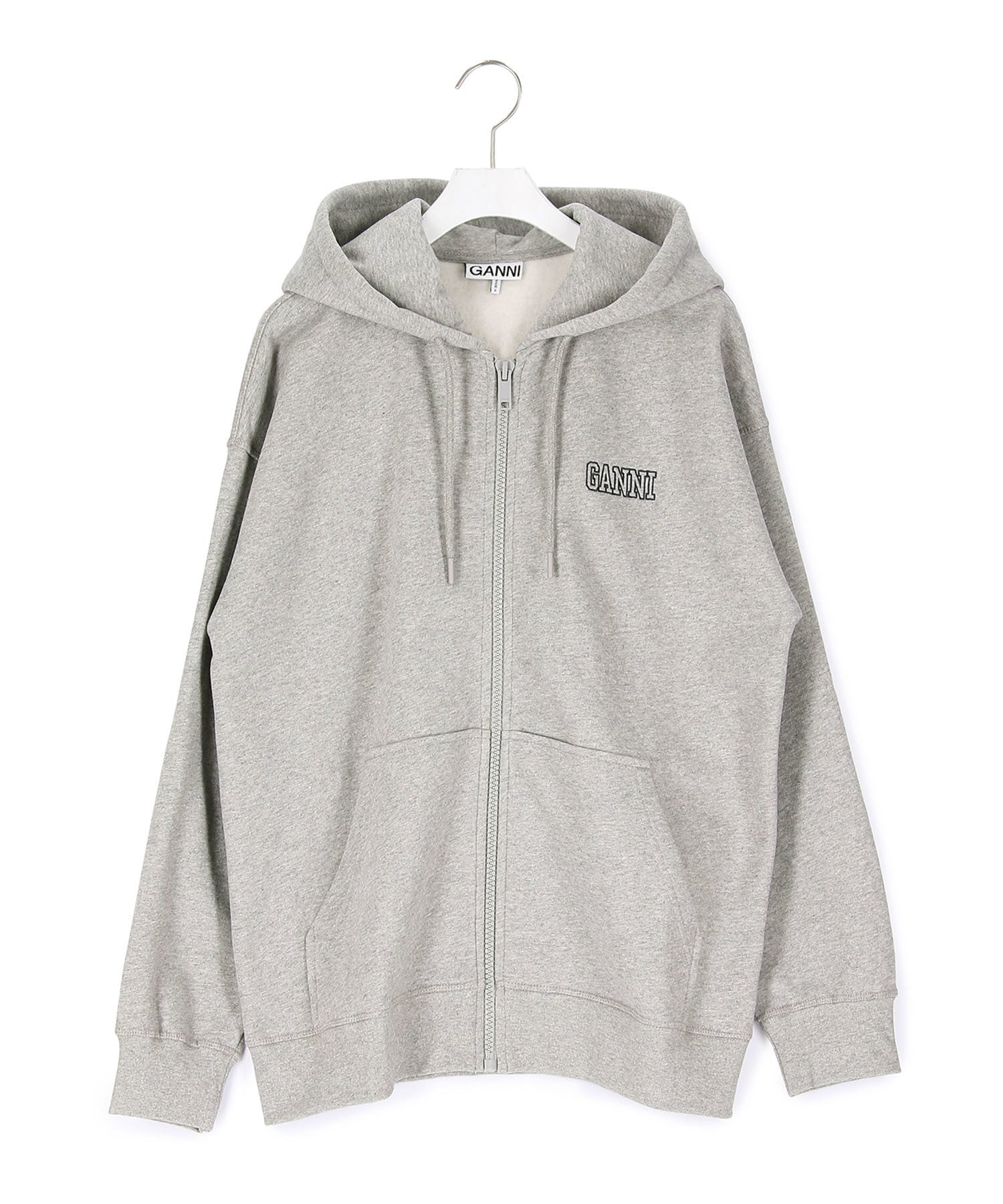 GANNI OVERSIZED ZIP HOODIEトレーナー