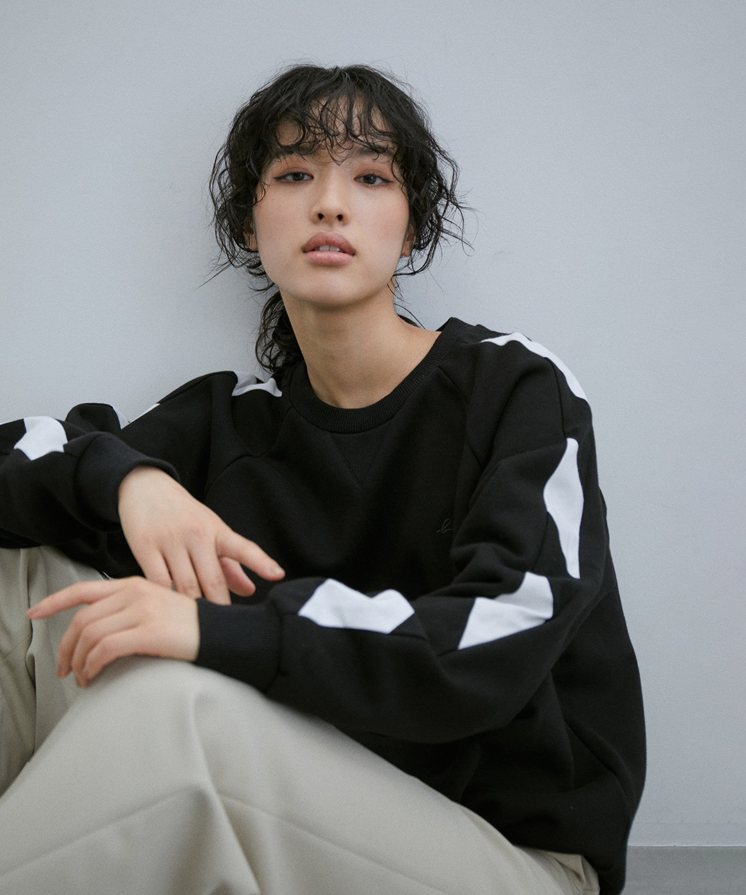 WEB限定】【agnes b. pour ADAM ET ROPE'】SWEAT SENGA MIXTE BANDE ...