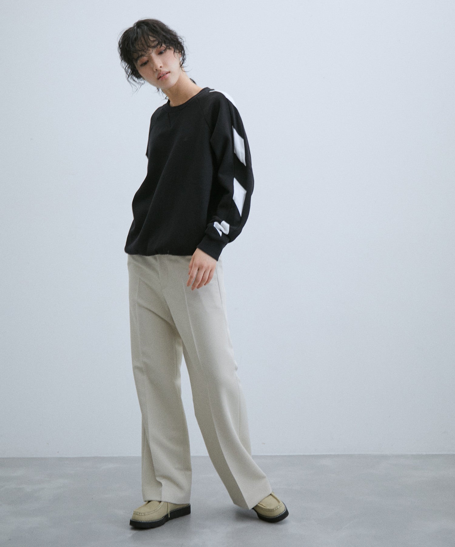 WEB限定】【agnes b. pour ADAM ET ROPE'】SWEAT SENGA MIXTE BANDE ...