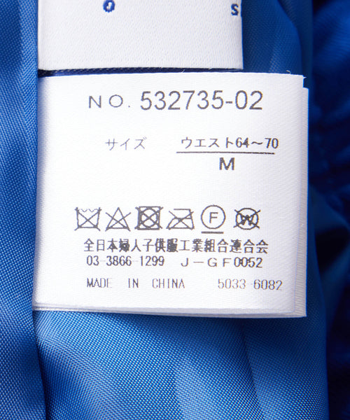 【オレンジ（70）】ツイルクロスアコーディオンプリーツスカート