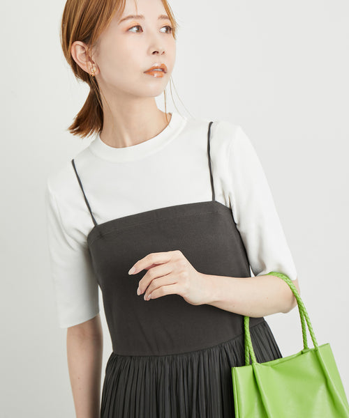 ROPÉ PICNIC / 【WEB限定カラー:クリーム】Beauty knit/ハーフスリーブ