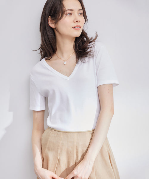 ROPÉ / 【PETIT BATEAU（プチバトー）×ROPE'】VネックTEE (トップス