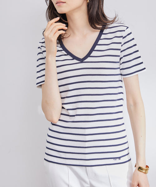 ROPÉ / 【PETIT BATEAU（プチバトー）×ROPE'】VネックTEE (トップス