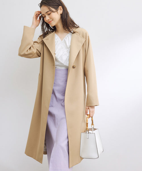 Max Mara Studio スタンドカラーコート キャメル38