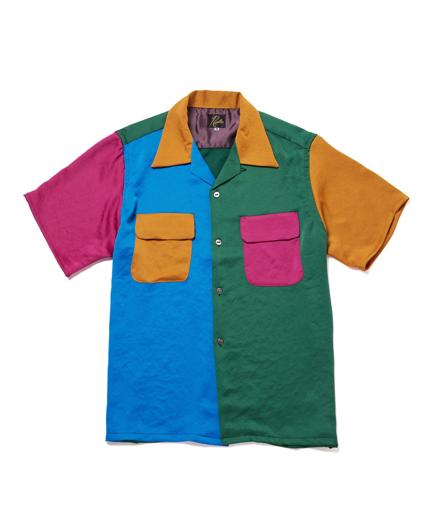 NeedlES】S/S Classic Shirt - Poly Sateen / Multi Colour ｜ ADAM ET