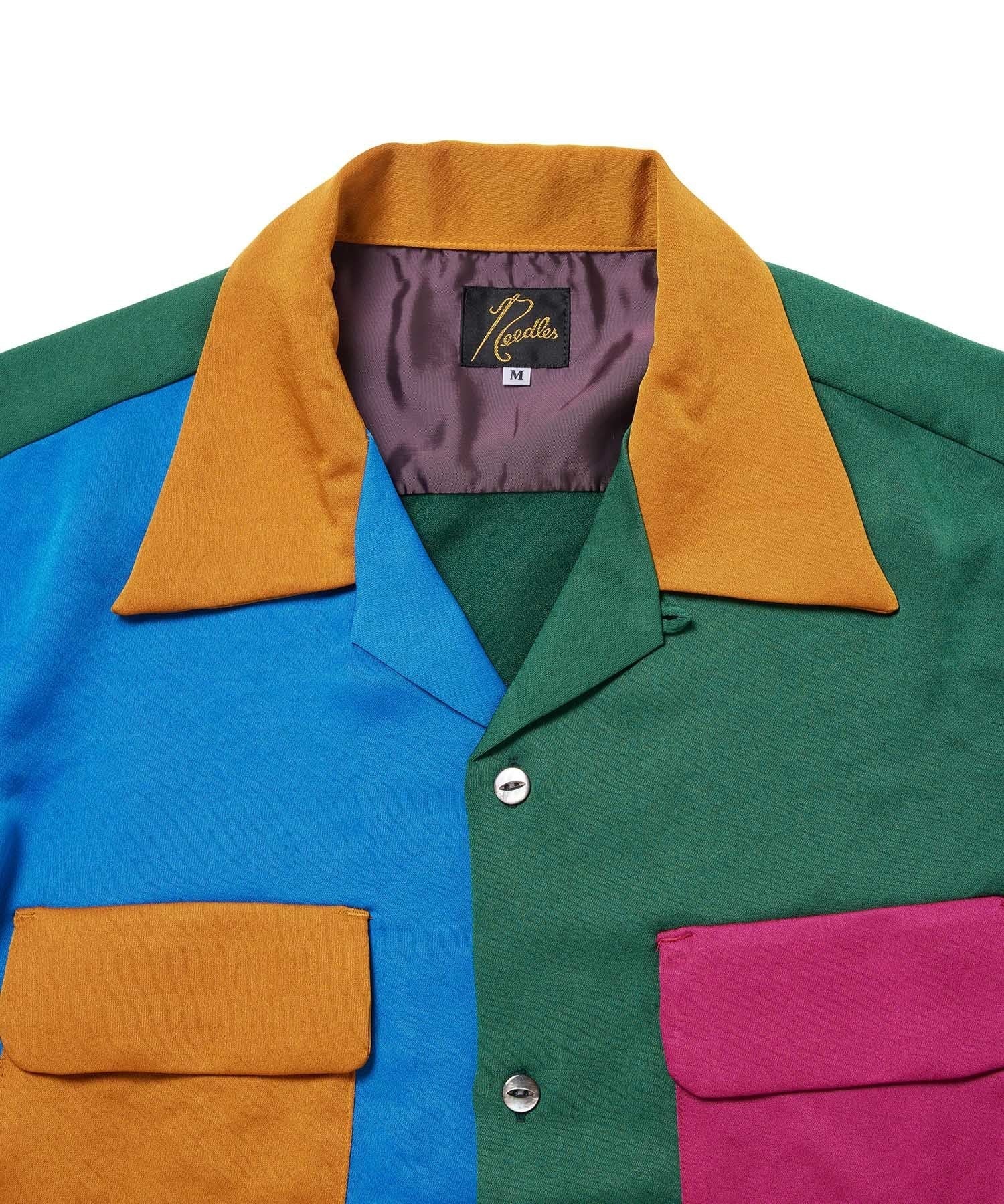 NeedlES】S/S Classic Shirt - Poly Sateen / Multi Colour ｜ ADAM ET 