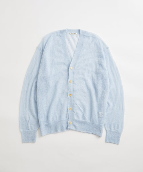 ADAM ET ROPÉ HOMME / 【AURALEE】KID MOHAIR SHEER KNIT CARDIGAN