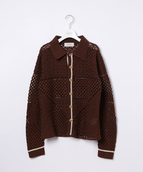 Ernie Palo Hand Knit Collar Cardigan 46-