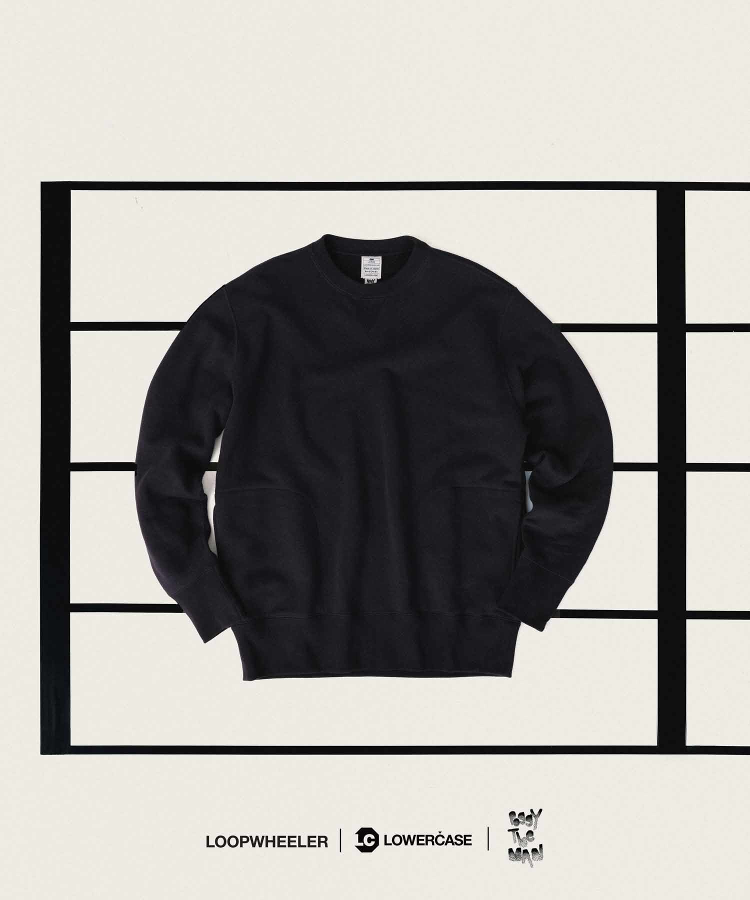 LOOPWHEELER × LOWERCASE × POGGYTHEMAN】CREWNECK SWEAT