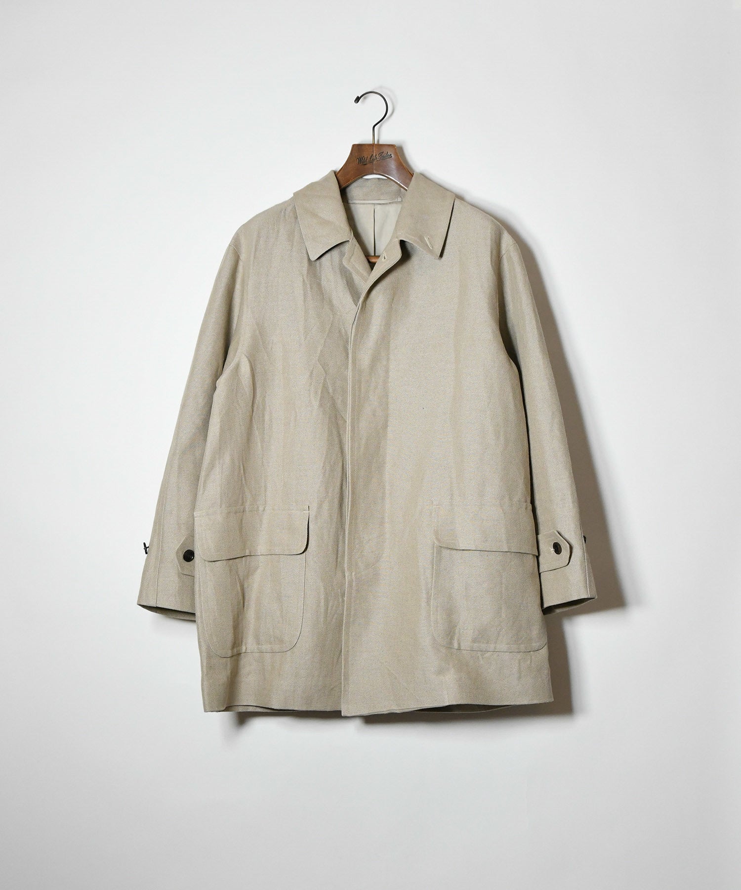 A.PRESSE ア プレッセ 23SS Linen Half Coat リネンハーフコート ベージュ 3