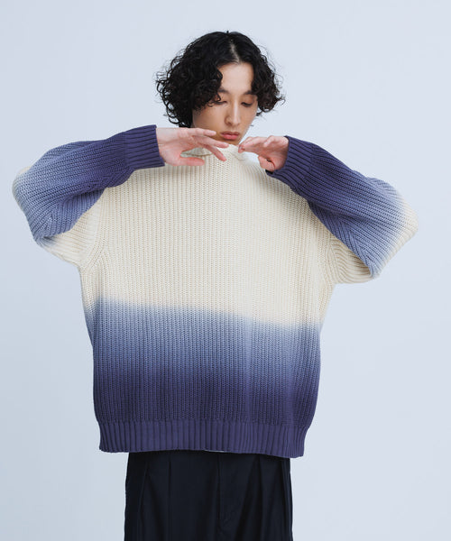 ADAM ET ROPÉ HOMME / 【WEB限定】Dip Dye グラデーション 畦編み