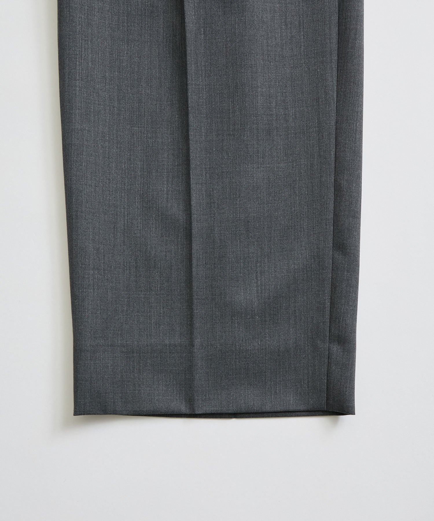 MARGARET HOWELL】GREY WOOL ワイド スラックス パンツ - カジュアルパンツ