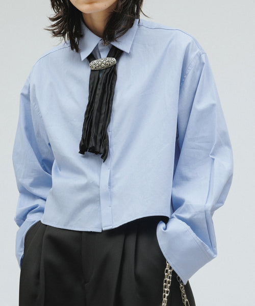 M TO R / ［BLOUSE］2WAY TIE DOCKING CROPPED SHIRTS (トップス ...