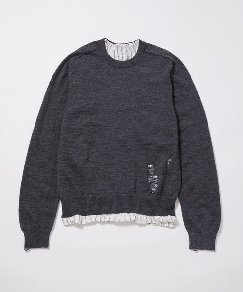 BIOTOP / 【Maison Margiela】 PULLOVER Gauge 12/jersey+fabric