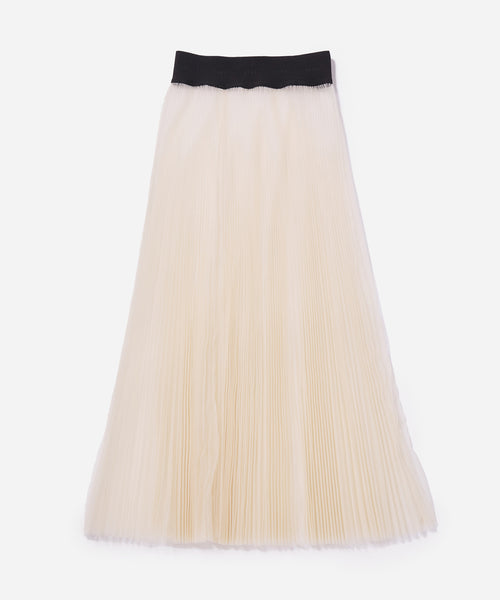 BIOTOP / WOMEN【HYKE】 TULLE PLEATED SKIRT (スカート / スカート ...