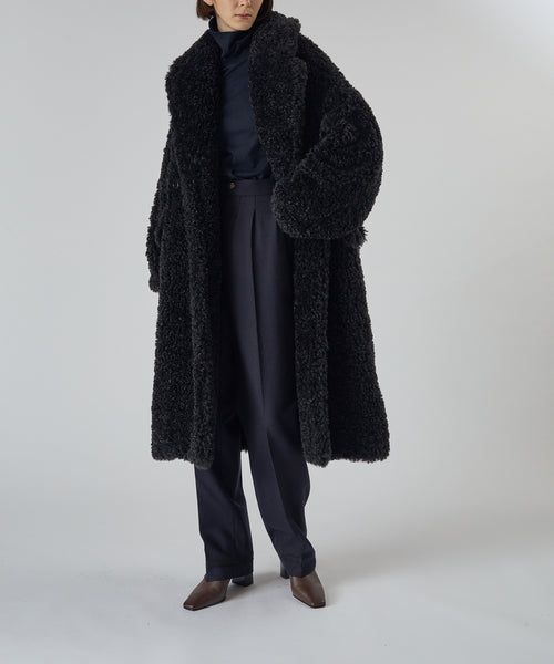 BIOTOP / 【HYKE】 FAUX SHEARLING DOUBLE BREASTED COAT (ジャケット