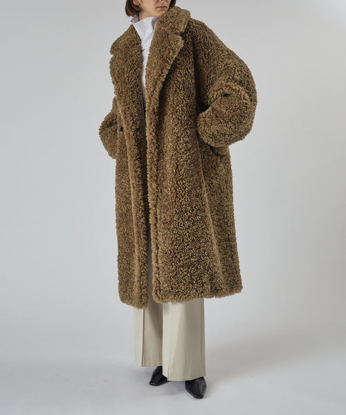 BIOTOP / 【HYKE】 FAUX SHEARLING DOUBLE BREASTED COAT (ジャケット