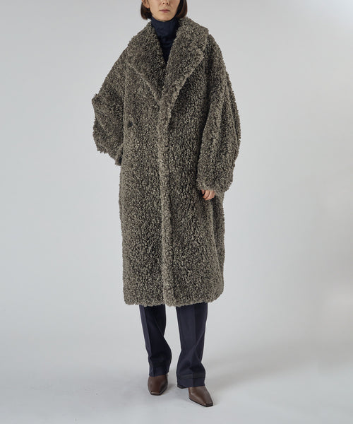 HYKEハイクコートボアコートHYKE FAUX SHEARLING COAT