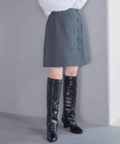 VIS / 【洗える】ラップ風台形ミニスカート (スカート / スカート ...