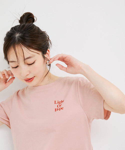 VIS / 【洗える】USAコットンちびロゴTシャツ (トップス / Tシャツ