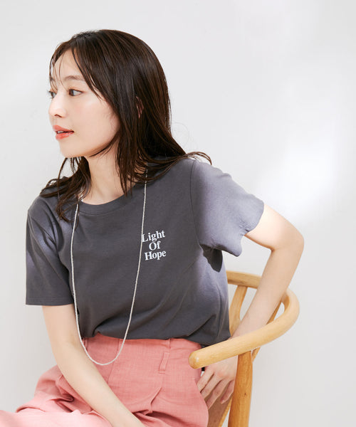 VIS / 【洗える】USAコットンちびロゴTシャツ (トップス / Tシャツ