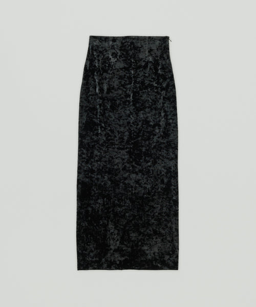 colo【yo BIOTOP】Velor long tight skirt