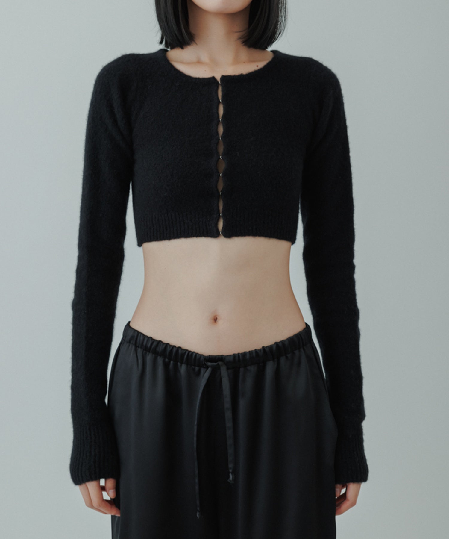 カーディガンyo biotop sheer rib short cardigan - カーディガン