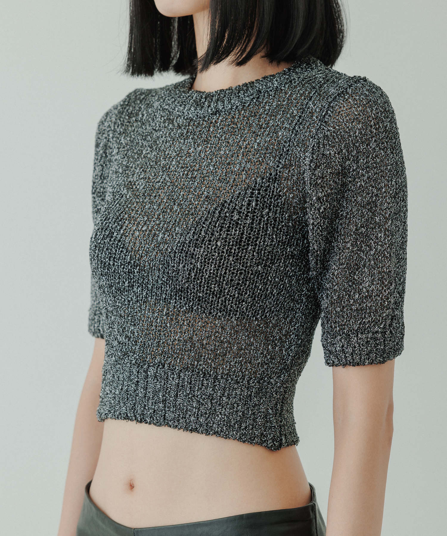 yo BIOTOP】Sheer mohair V top ヨービオトープ-