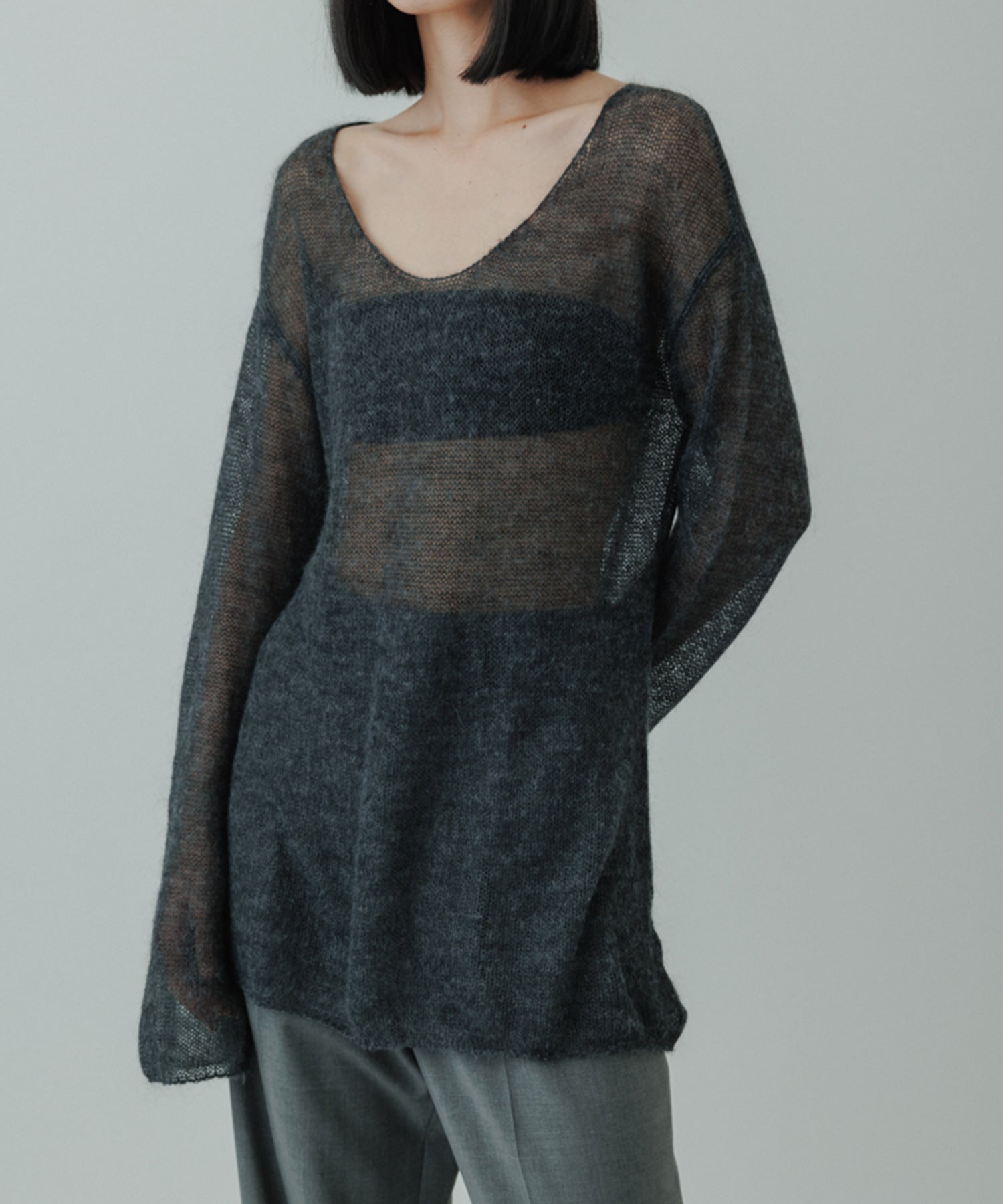 Ribbed Knit Wool Camisole