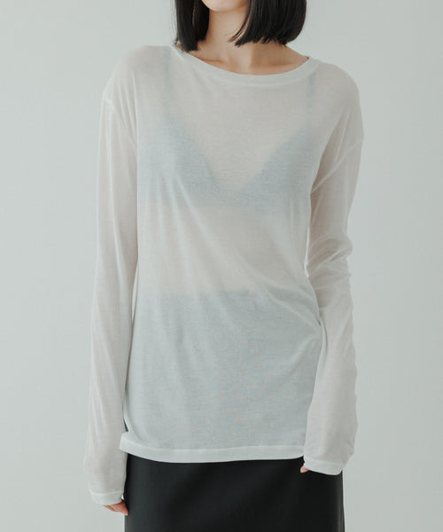 BIOTOP(ビオトープ) / 【yo BIOTOP】Cotton sheer top (トップス / T 