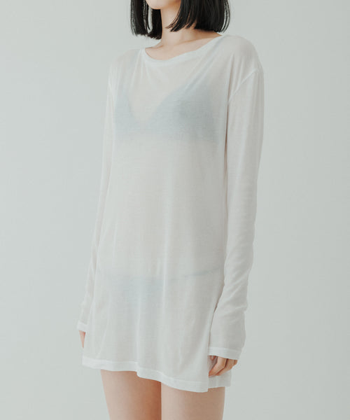 BIOTOP(ビオトープ) / 【yo BIOTOP】Cotton sheer top (トップス / T 