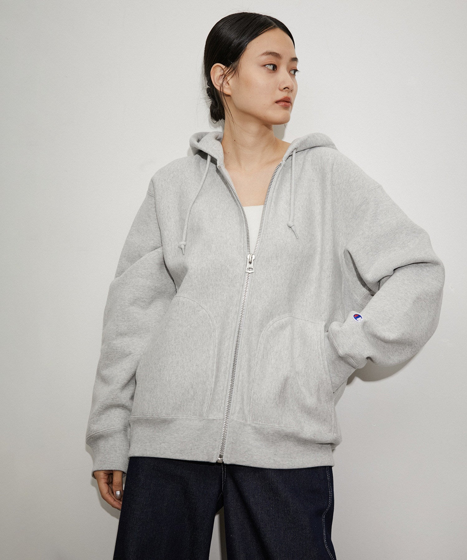 Champion for ADAM ET ROPE'】EX SEPARATE POCKET ZIP UP REVERS WEAVE 