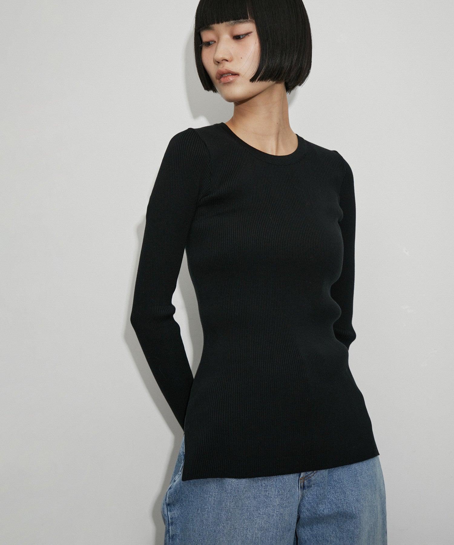 AURALEE GIZAHIGH GAUGE RIB KNIT PULLOVERYショップレディース