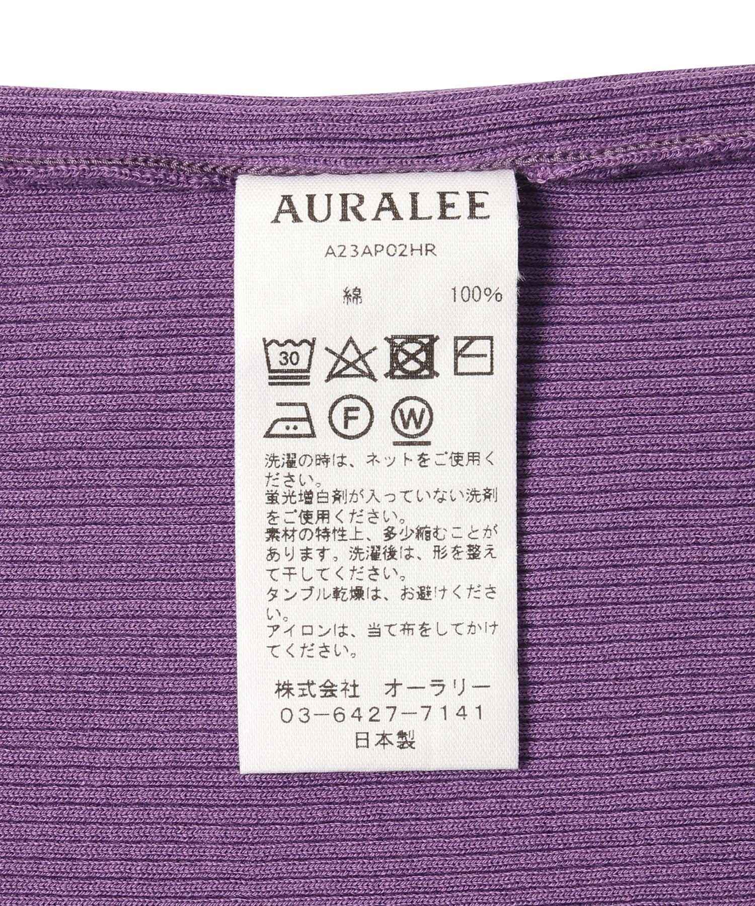 公式サイト限定】【AURALEE】GIZA HIGH GAUGE RIB KNIT TURTLE ｜ ADAM