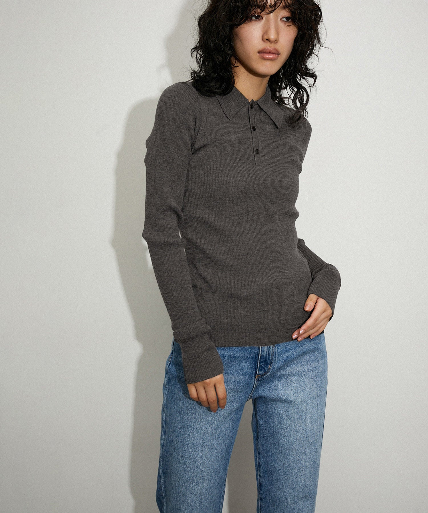 公式サイト限定】【AURALEE】SUPER FINE WOOL HIGH GAUGE RIB KNIT