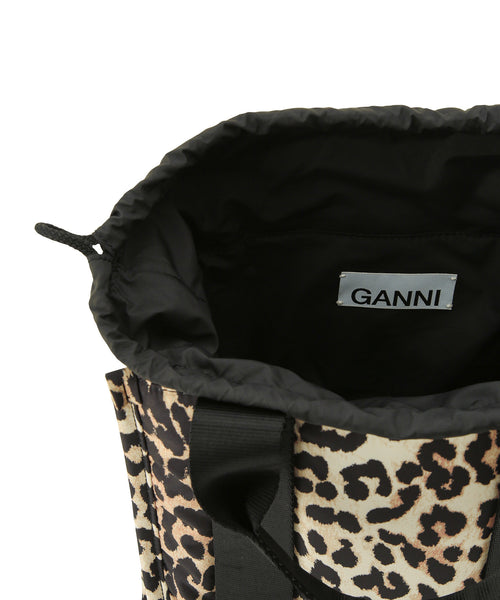 ADAM ET ROPÉ FEMME / 【GANNI】Recycled tech Small Tote Print