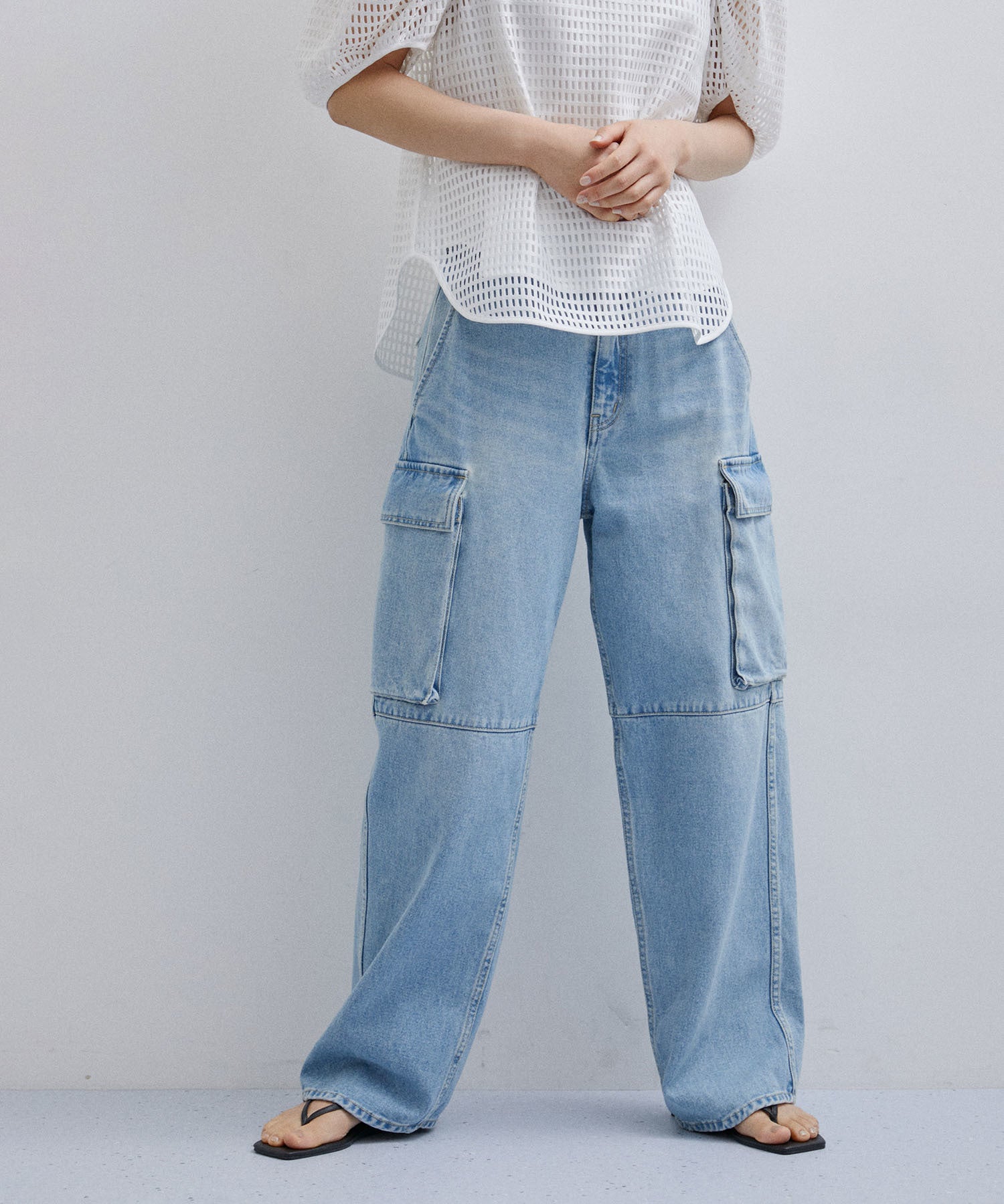 絶品】 「喫茶・愛のペガサス」Denim Cargo Pants デニムカーゴパンツ