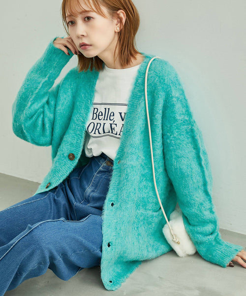 レディース[EENK]RINK Front Pocket Short Cardigan