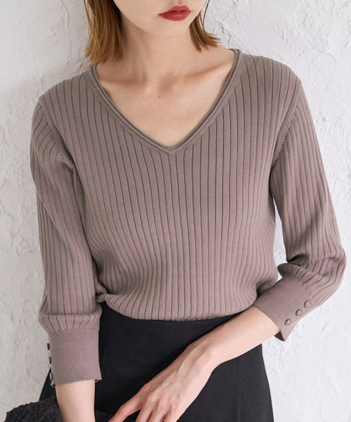 【HEUGN / ユーゲン】KNIT V NECK