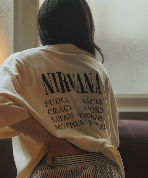 古着blurhms  ROOTSTOCK×NIRVANA ロゴTシャツ